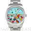 【3種選べるクーポン&P2倍~12/1】 【ローン60回払い無金利】【未使用】 ロレックス ROLEX オイスターパーペチュアル 41 124300 ランダムシリアル ターコイズブルー セレブレーションモチーフ メンズ 腕時計 4,163,775円