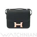 【4種選べるクーポン＆P2倍 5/10】【ローン60回払い無金利】【未使用】 エルメス HERMES コンスタンス ミニ18 ミロワール ブラック/ローズゴールド金具 ヴォーエプソン レディース ショルダーバッグ