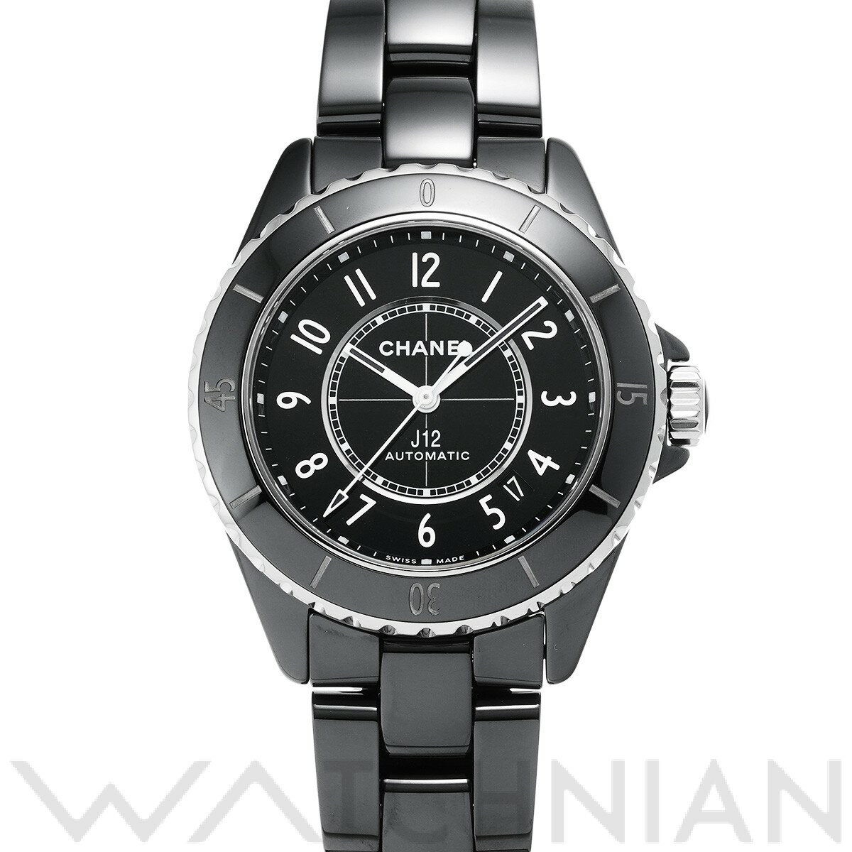 【4種選べるクーポン＆P2倍 3/25】【中古】 シャネル CHANEL J12 キャリバー12.1 38MM H5697 ブラックラッカー メンズ 腕時計のサムネイル