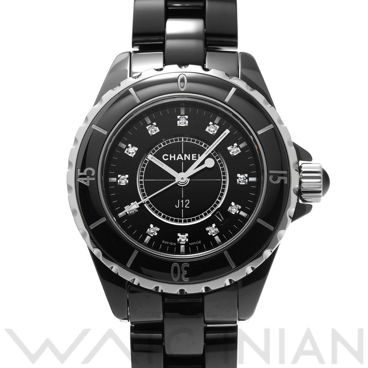 【ローン60回払い無金利】【中古】 シャネル CHANEL J12 33MM H1625 ブラック/ ...