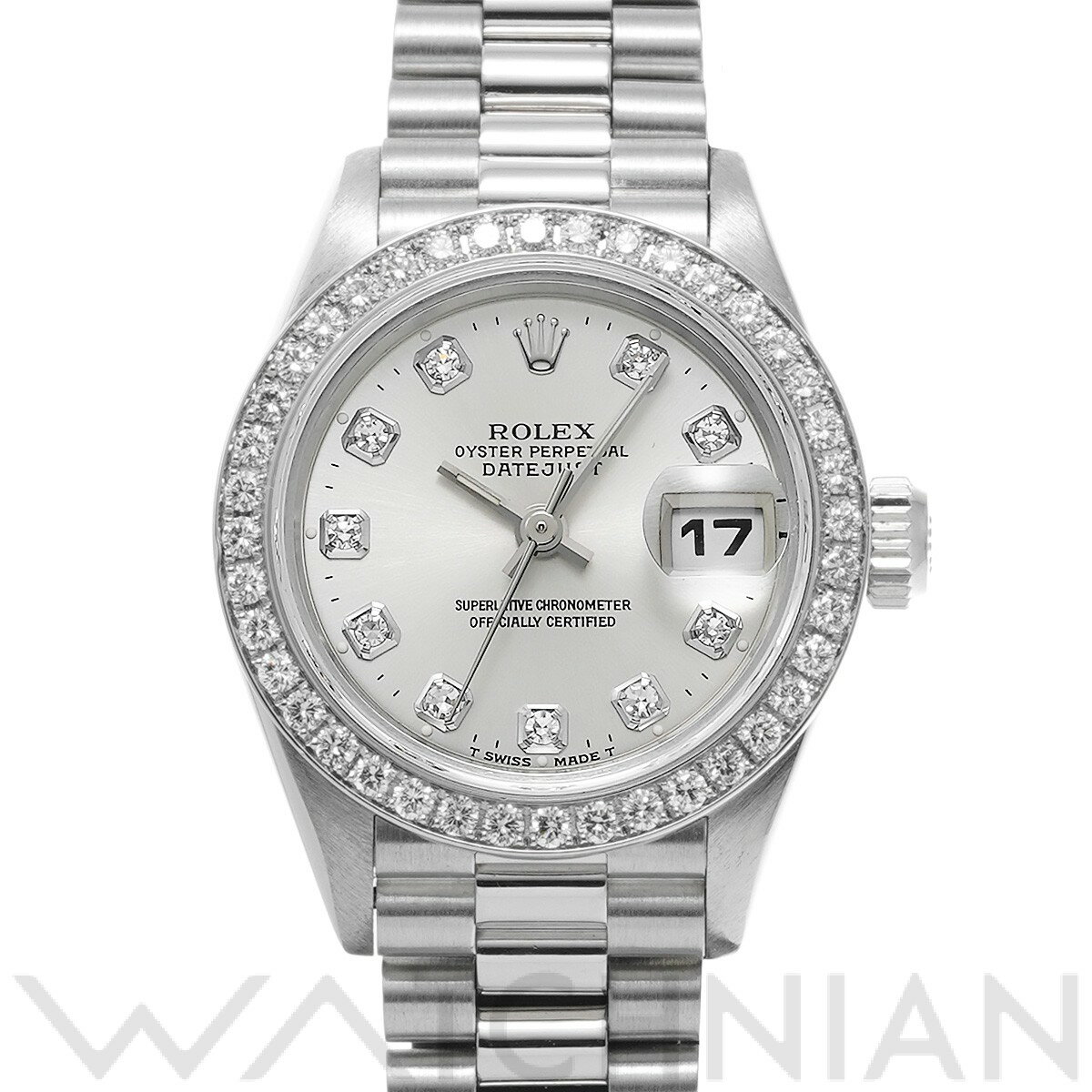 【4種選べるクーポン】【ローン60回払い無金利】【中古】 ロレックス ROLEX デイトジャスト 69136G W番(1995年頃製造) シルバー/ダイヤモンド レディース 腕時計