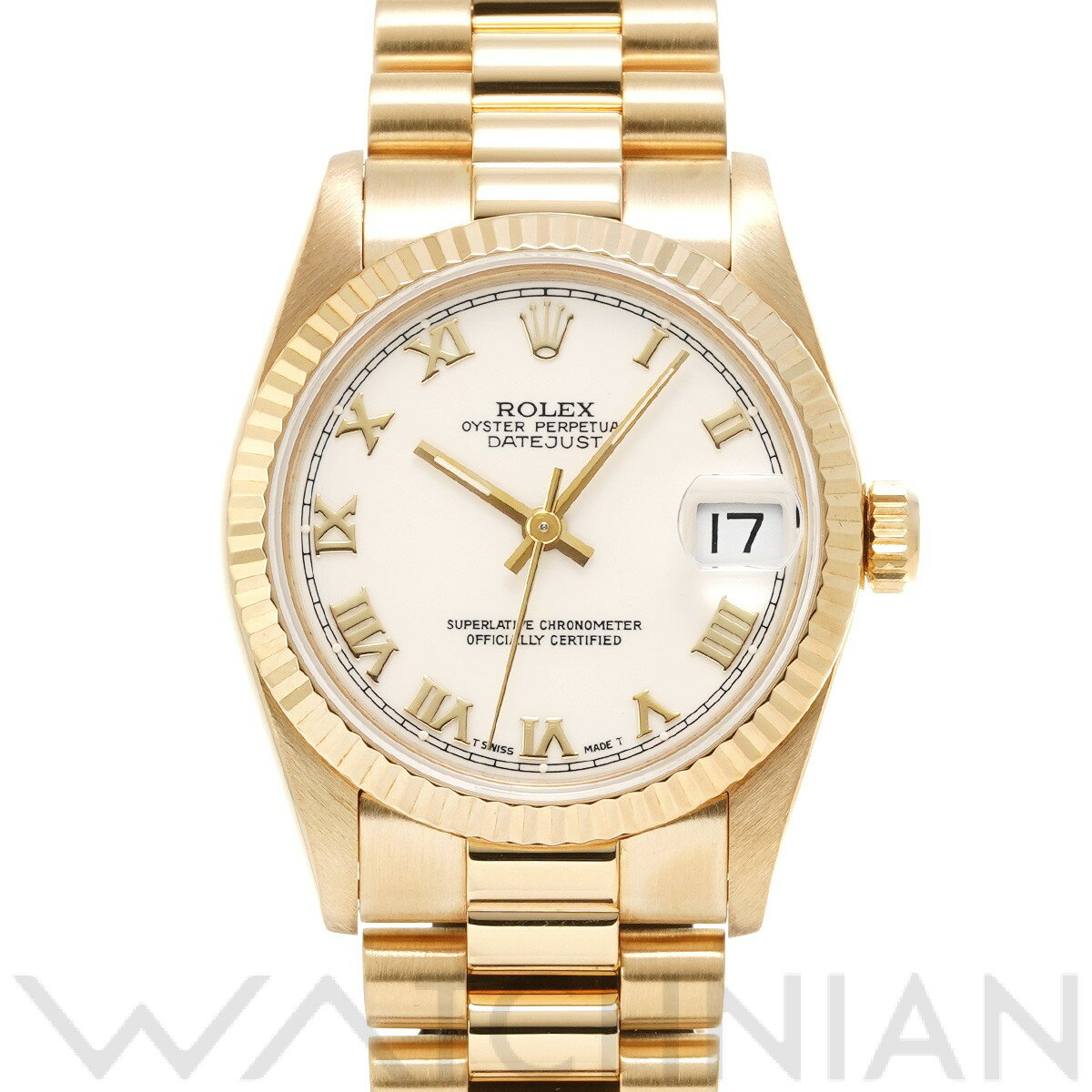 【ローン60回払い無金利】【中古】 ロレックス ROLEX デイトジャスト 68278 L番(1990年頃製造) ホワイト/ダイヤモンド ユニセックス 腕時計