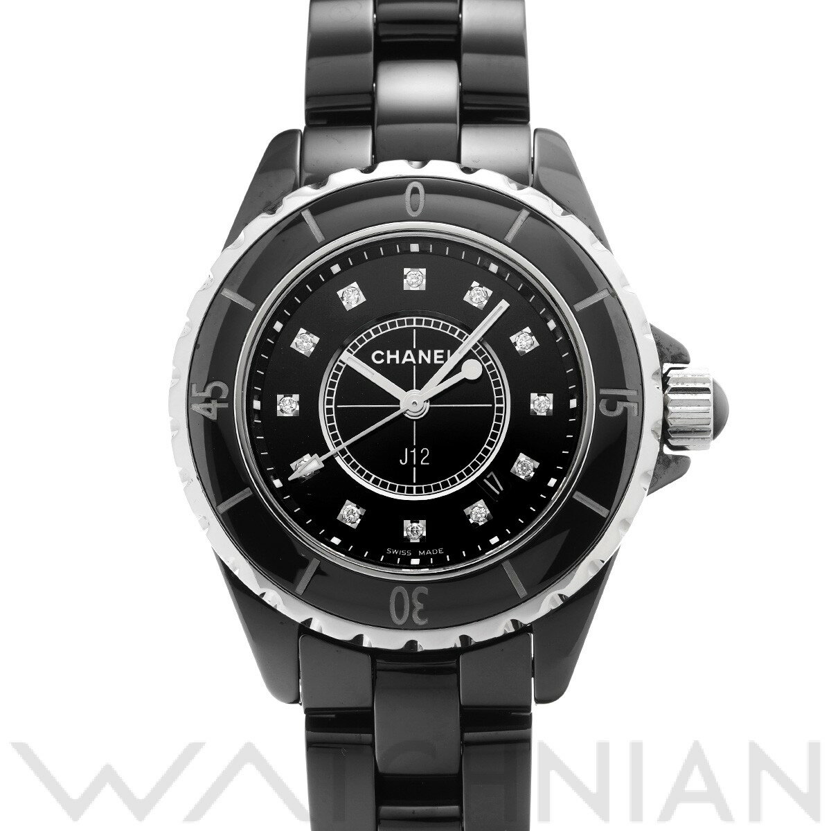 【ローン60回払い無金利】【中古】 シャネル CHANEL J12 33MM H1625 ブラック/ ...