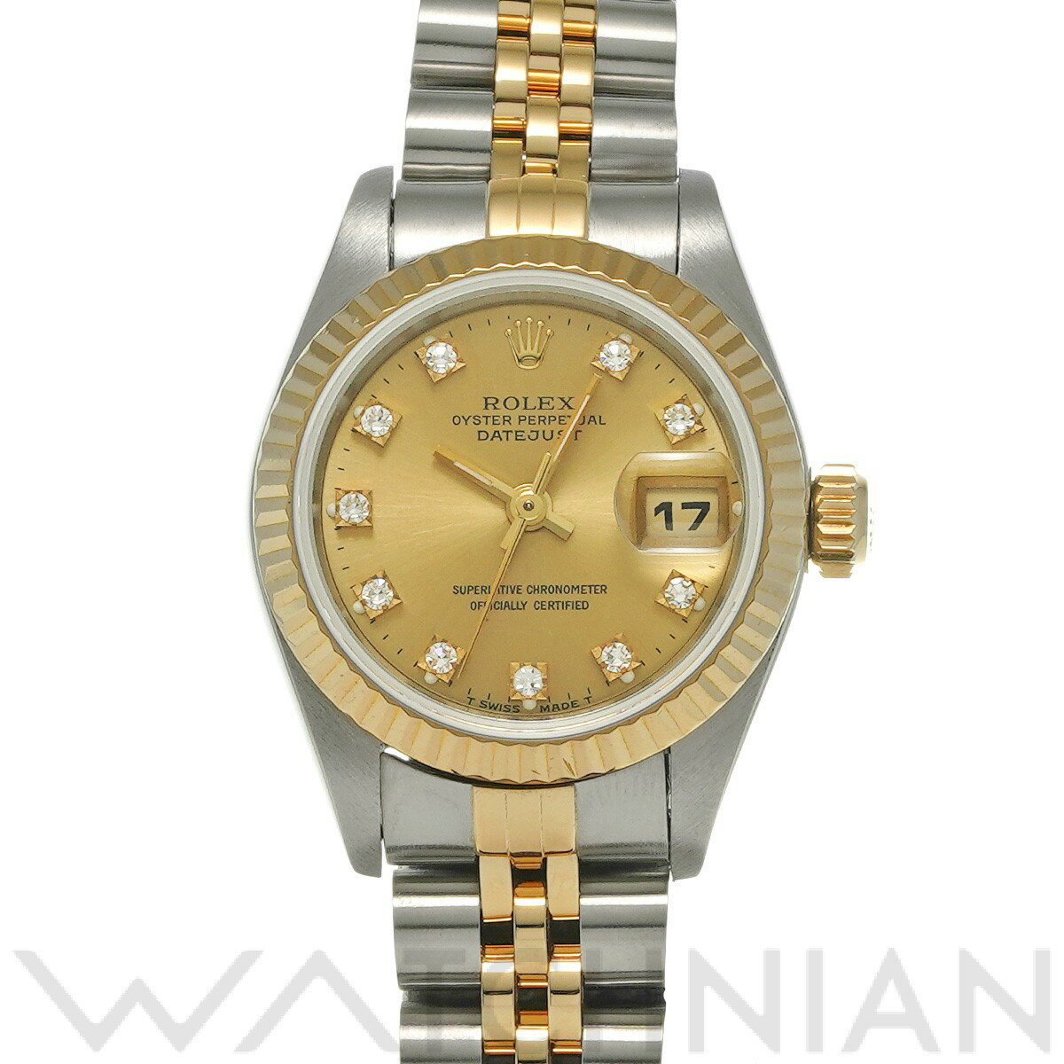 【4種選べるクーポン】【ローン60回払い無金利】【中古】 ロレックス ROLEX デイトジャスト 69173G S番(1993年頃製造) シャンパン/ダイヤモンド レディース 腕時計 ロレックス 時計 高級腕時計 ブランド