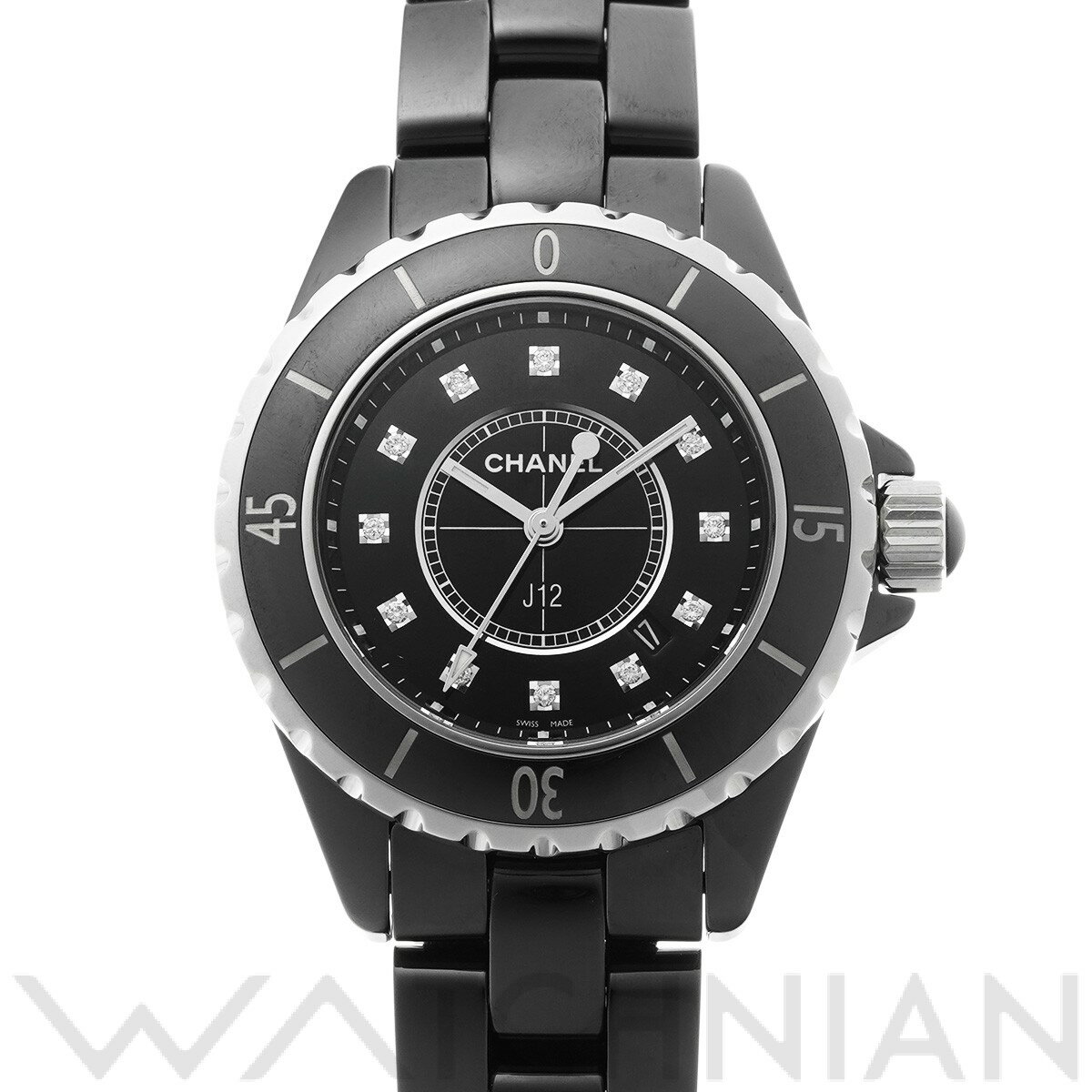 【ローン60回払い無金利】【中古】 シャネル CHANEL J12 33MM H1625 ブラック/ ...