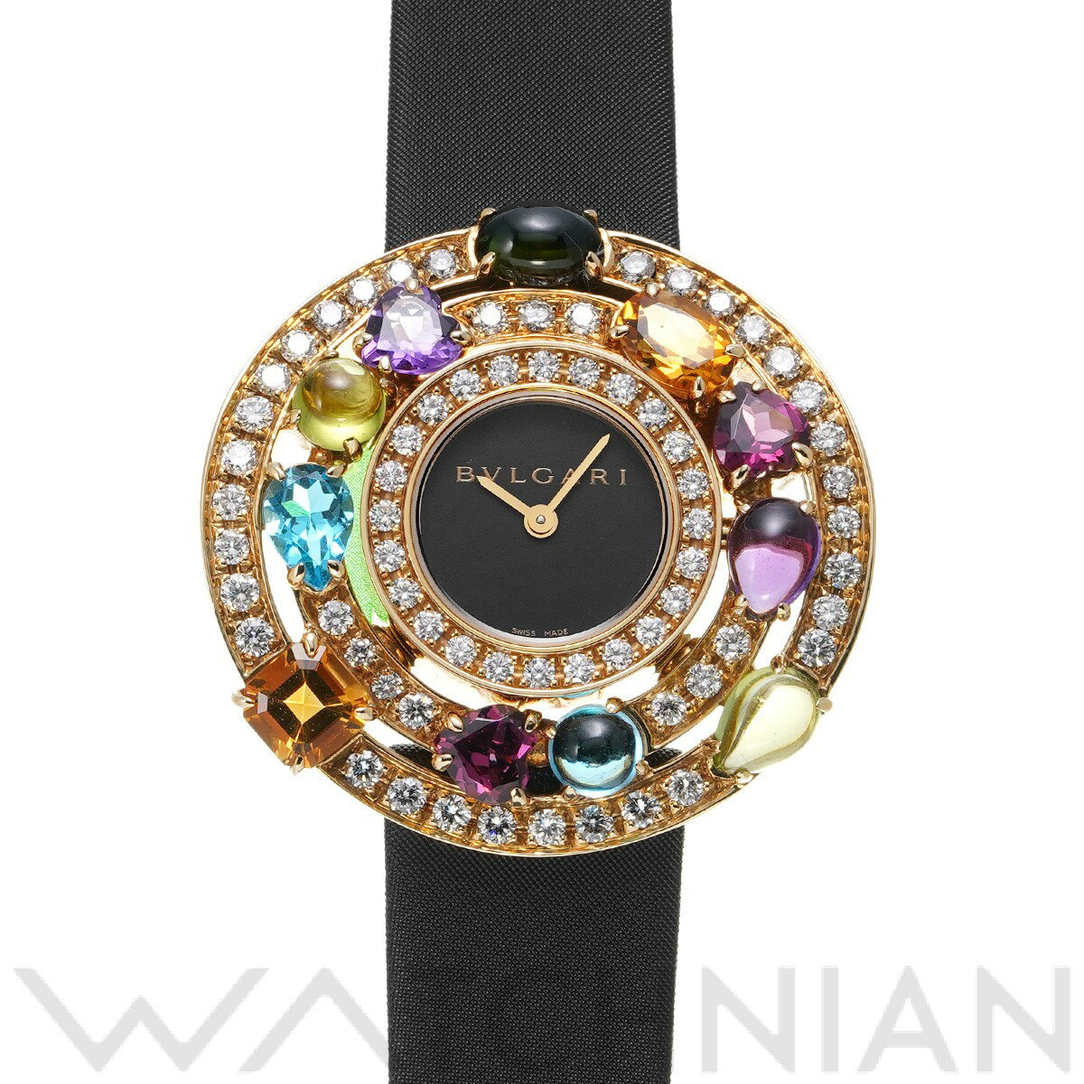 【4種選べるクーポン】【ローン60回払い無金利】【中古】 ブルガリ BVLGARI アストラーレ チェルキ AE36D2CBL ブラック レディース 腕時計 ブルガリ 時計 高級腕時計 ブランド