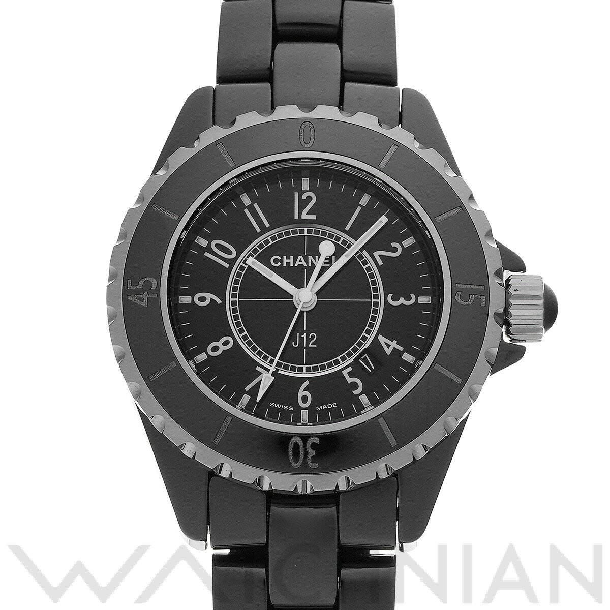 【ローン60回払い無金利】【中古】 シャネル CHANEL J12 33MM H0682 ブラック  ...