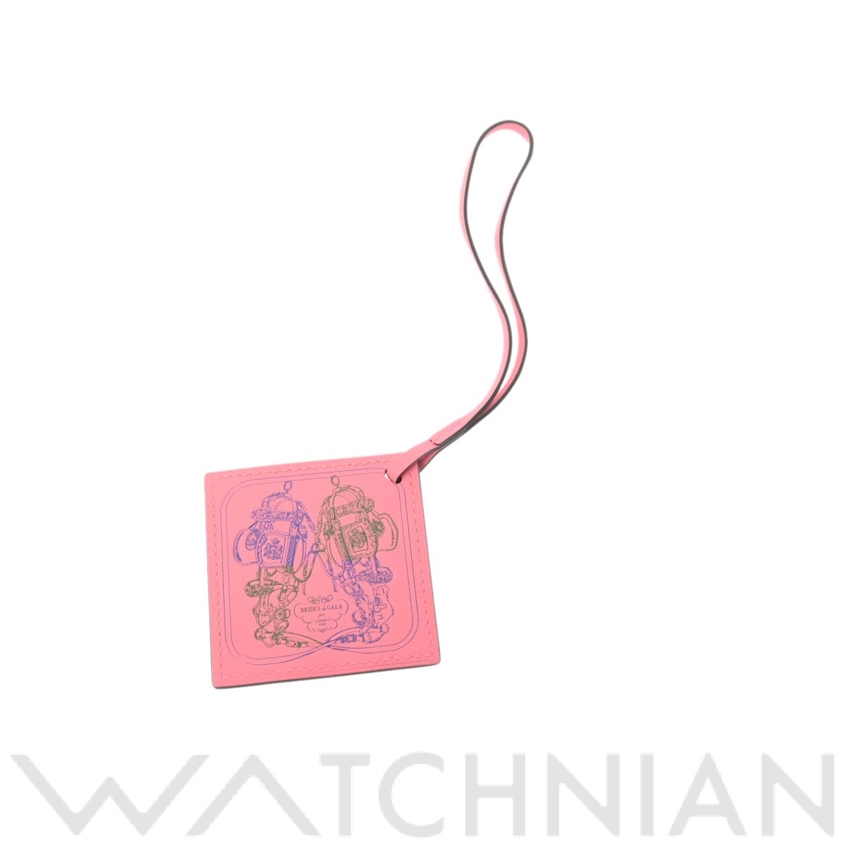 【ローン60回払い無金利】【未使用】 エルメス HERMES カレ ナノチャーム BRIDES DE GALA ローズエテ ヴォースイフト ユニセックス バッグチャーム エルメスのサムネイル