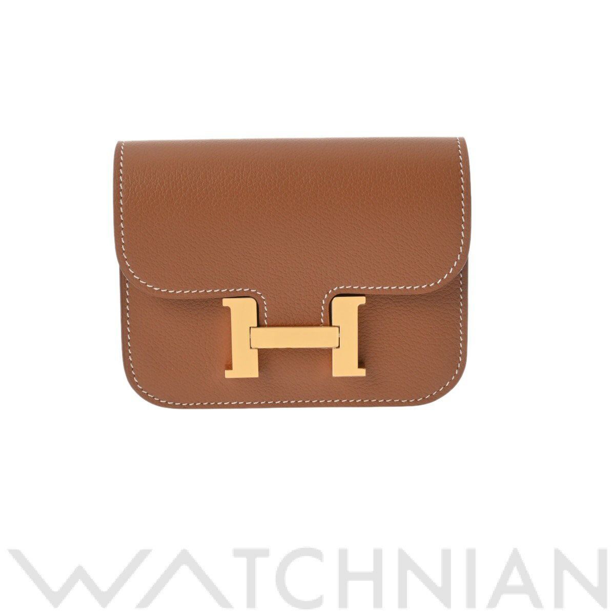 【ローン48回払い無金利】【新品】 エルメス HERMES コンスタンス スリム ゴールド/ライム/ゴールド金具 エバーカラー レディース 二つ折り財布 エルメス 財布 ブランドのサムネイル