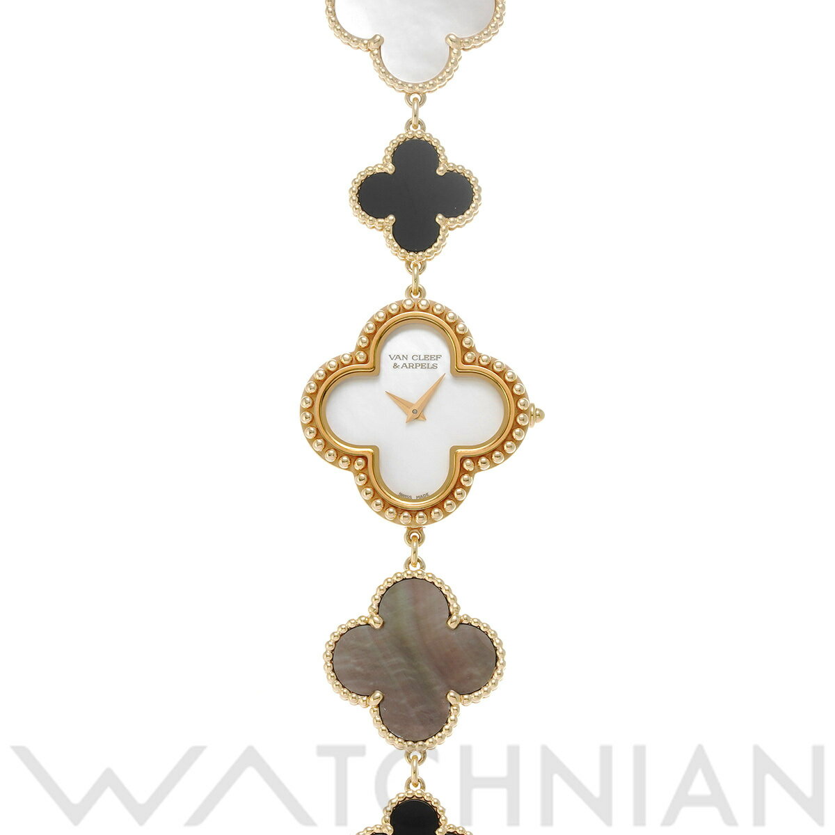 【ローン60回払い無金利】【中古】 ヴァン クリーフ&アーペル Van Cleef & Arpels アルハンブラ スモールモデル VCARO40P00 ホワイトシェル レディース 腕時計 ヴァン クリーフ&アーペル 時計 高級腕時計 ブランドのサムネイル