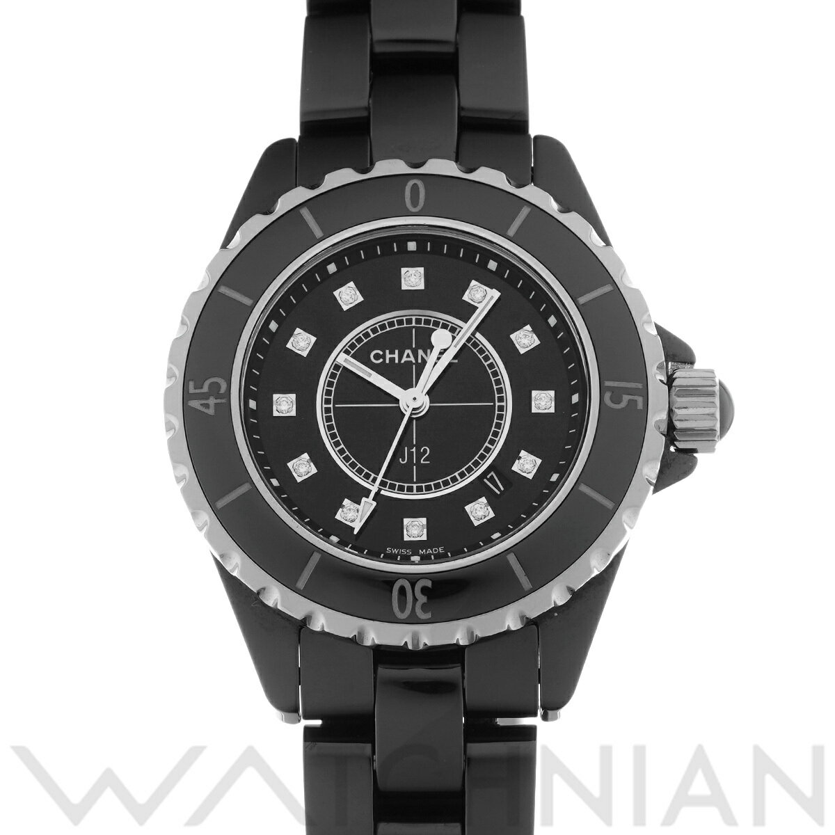 【ローン60回払い無金利】【中古】 シャネル CHANEL J12 33MM H1625 ブラックラ ...