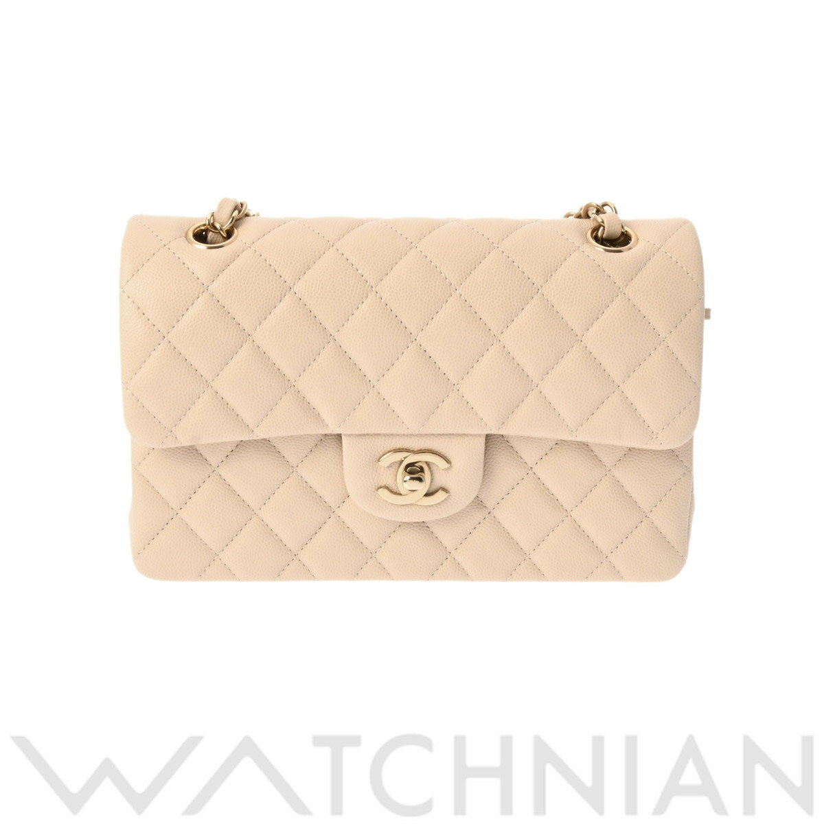 【ローン60回払い無金利】【未使用】 シャネル CHANEL マトラッセ Wフラップ Wチェーンショルダー 23 ベージュ/ゴールド金具 A01113 グレインドカーフスキン レディース ショルダーバッグ chanel シャネル バッグ バック ブランドのサムネイル