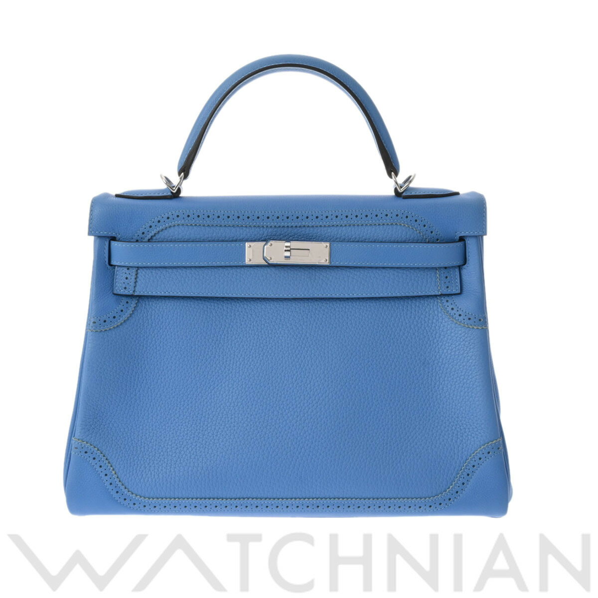 【ローン60回払い無金利】【中古】 エルメス HERMES ケリー 32 ギリーズ 内縫い ブルーパラダイス/パラジウム金具 トリヨンクレマンス/エバーカラー レディース 2WAYバッグ エルメス バッグ バック ブランドのサムネイル