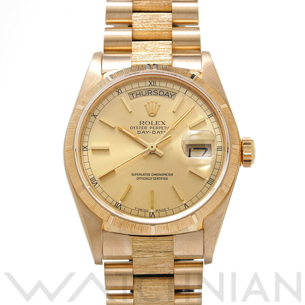 【5種選べるクーポン】【ローン60回払い無金利】【中古】 ロレックス ROLEX デイデイト バーク 18078 1986年頃製造 シャンパン メンズ 腕時計 ロレックス 時計 高級腕時計 ブランド