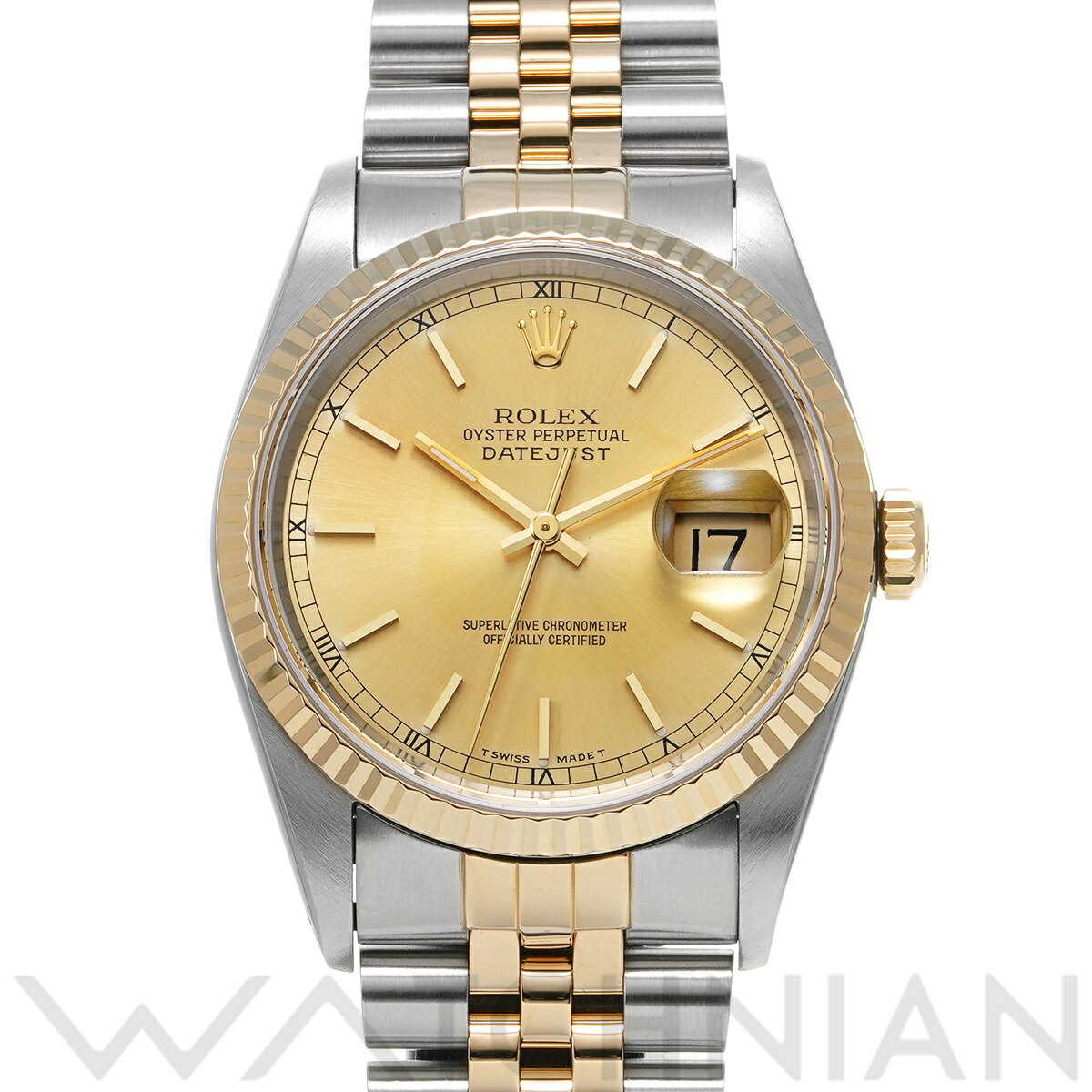 【4種選べるクーポン】【ローン60回払い無金利】【中古】 ロレックス ROLEX デイトジャスト 16233 X番(1991年頃製造) シャンパン メンズ 腕時計 ロレックス 時計 高級腕時計 ブランド