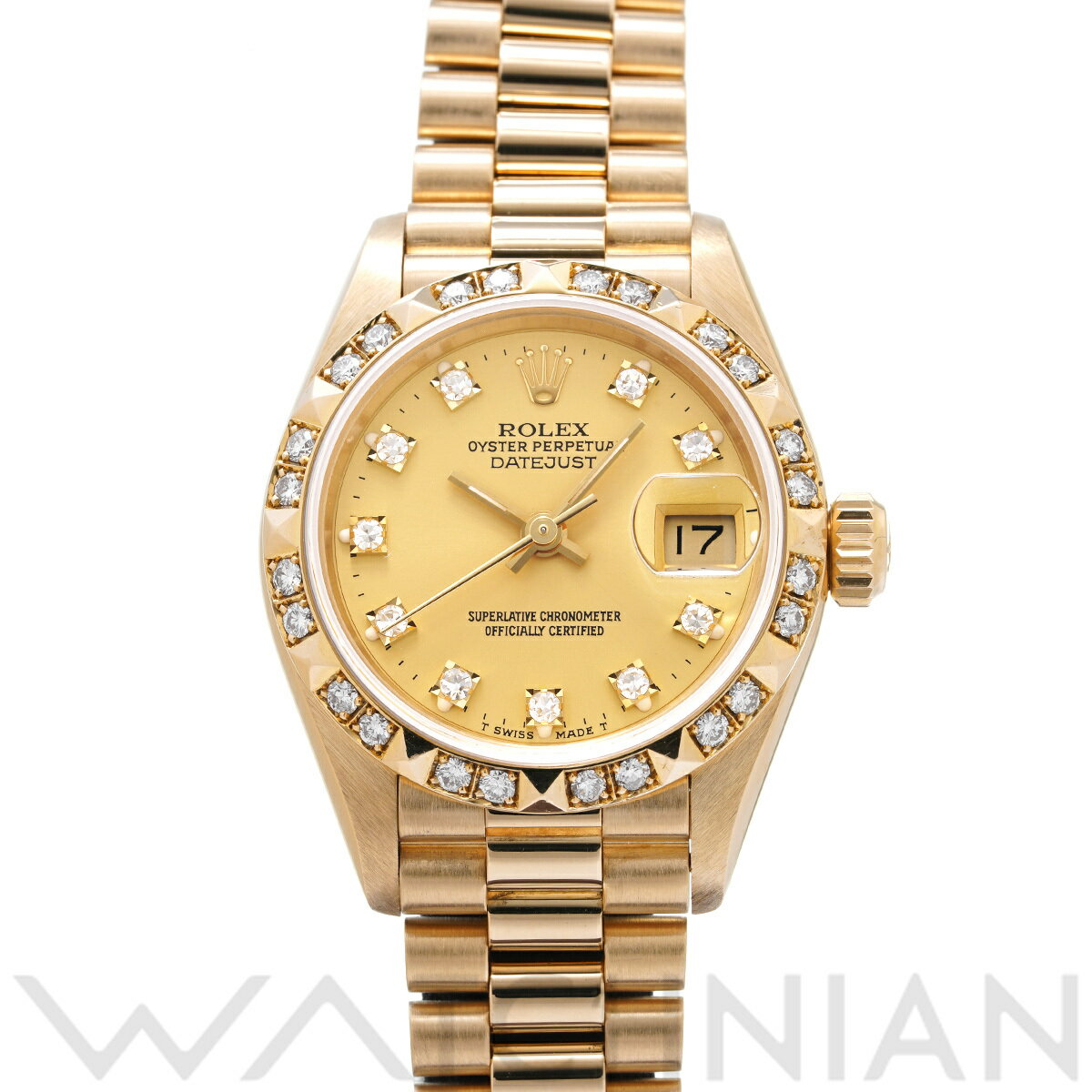 【4種選べるクーポン】【ローン60回払い無金利】【中古】 ロレックス ROLEX デイトジャスト 69258G R番(1987年頃製造) シャンパン/ダイヤモンド レディース 腕時計 ロレックス 時計 高級腕時計 ブランド