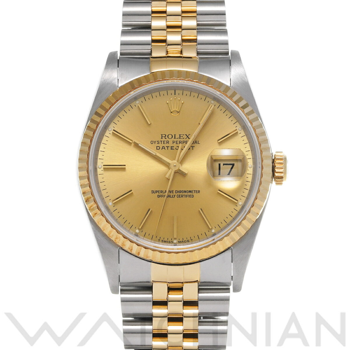 【4種選べるクーポン】【ローン60回払い無金利】【中古】 ロレックス ROLEX デイトジャスト 16233 C番(1992年頃製造) シャンパン メンズ 腕時計 ロレックス 時計 高級腕時計 ブランド