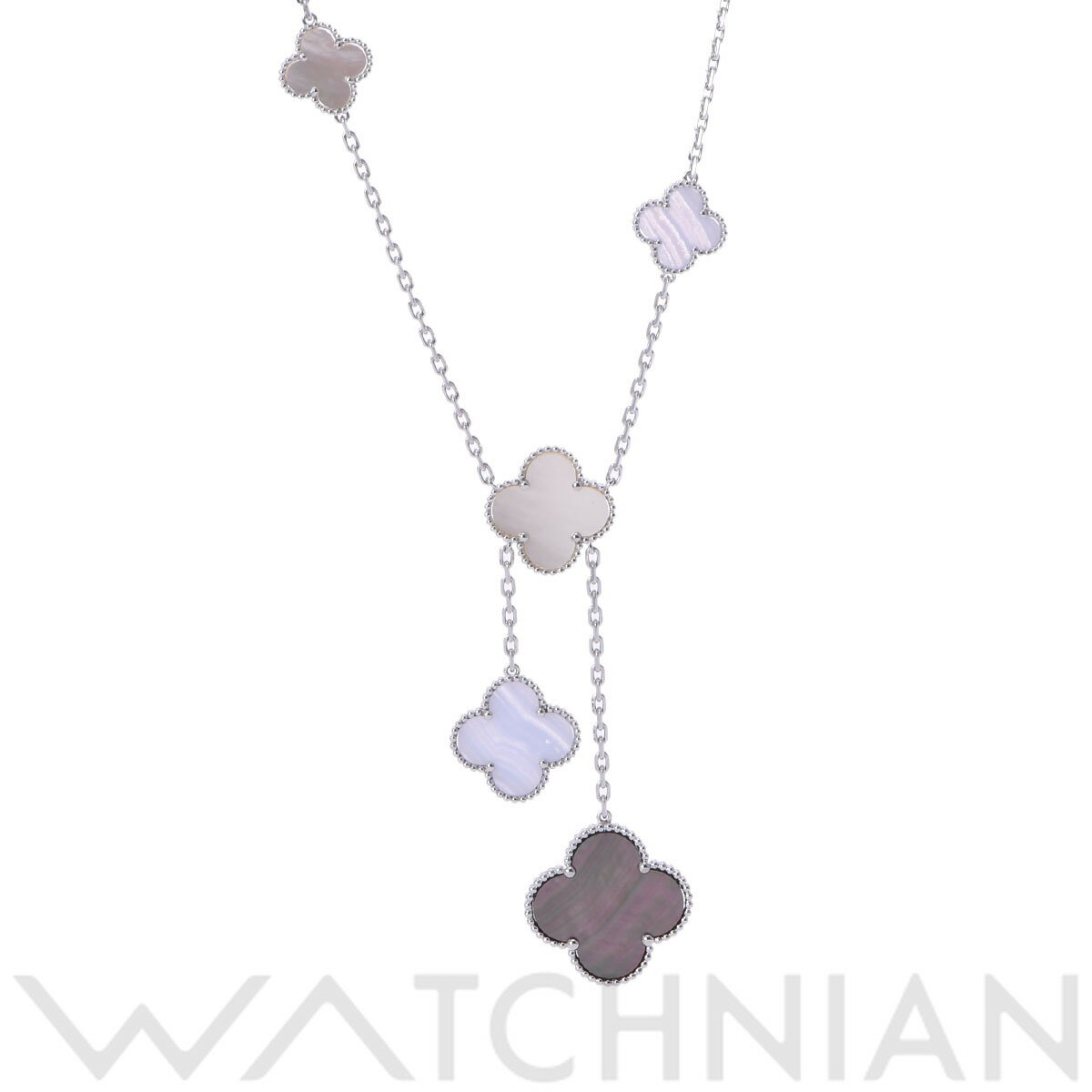 【4種選べるクーポン】【ローン60回払い無金利】【中古】 ヴァン クリーフ&アーペル Van Cleef & Arpels マジックアルハンブラ ネックレス 6P K18ホワイトゴールド レディース ネックレス ヴァン クリーフ&アーペルのサムネイル