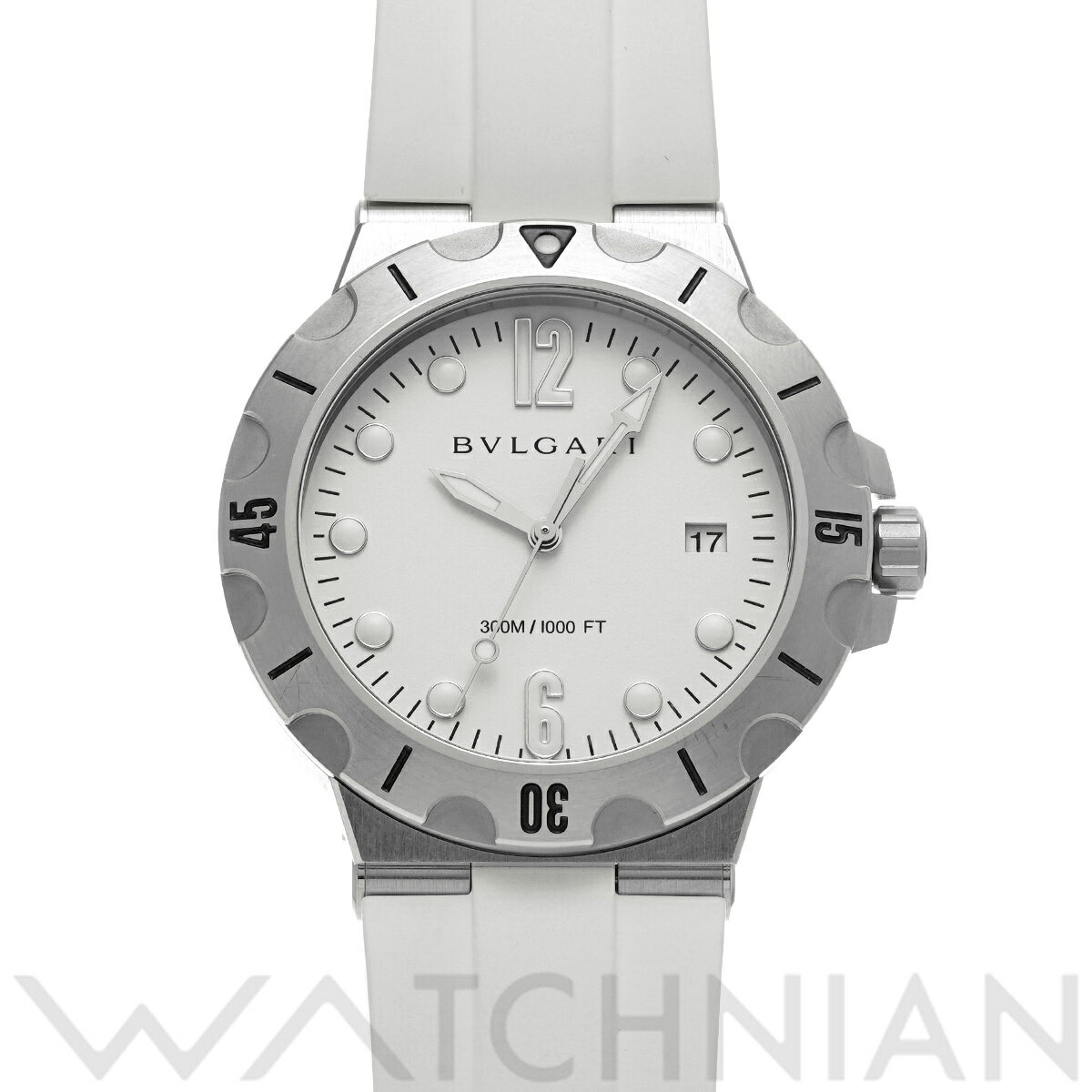 【ローン60回払い無金利】【中古】 ブルガリ BVLGARI ディアゴノ スクーバ DP41SSD ホワイト メンズ 腕時計 ブルガリ 時計 高級腕時計 ブランド その1