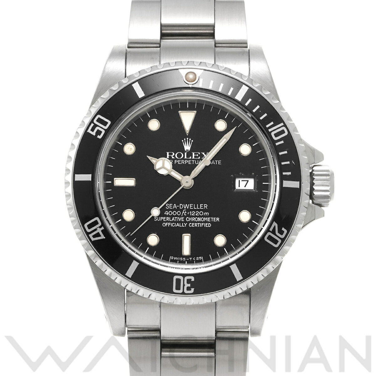 【全品ポイント2倍 5/30】【ローン60回払い無金利】【中古】 ロレックス ROLEX シードゥエラー 16660 82番台(1983年頃製造) ブラック メンズ 腕時計 ロレックス 時計 高級腕時計 ブランド