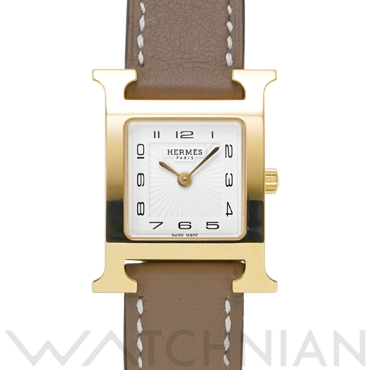【ローン60回払い無金利】【中古】 エルメス HERMES Hウォッチ HH1.201.131 ホワイト レディース 腕時計 エルメス 時計 高級腕時計 ブランドのサムネイル
