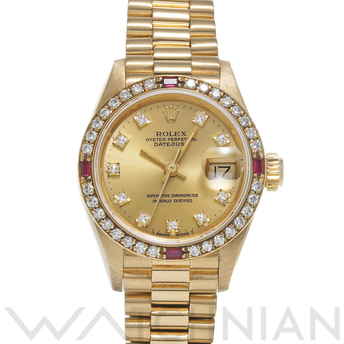 【4種選べるクーポン】【ローン60回払い無金利】【中古】 ロレックス ROLEX デイトジャスト 69068G R番(1987年頃製造) シャンパン/ダイヤモンド レディース 腕時計 ロレックス 時計 高級腕時計 ブランド