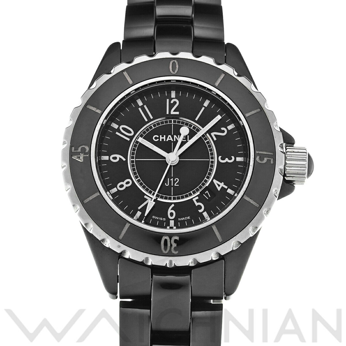 【ローン60回払い無金利】【中古】 シャネル CHANEL J12 33MM H0682 ブラック  ...