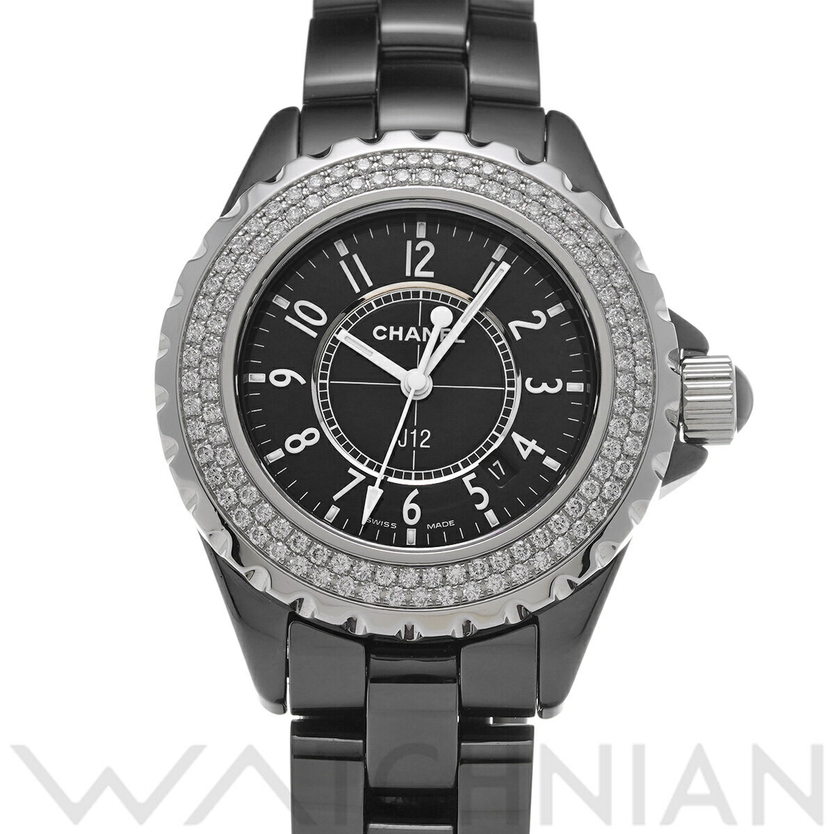 【ローン60回払い無金利】【中古】 シャネル CHANEL J12 33MM H0949 ブラック  ...