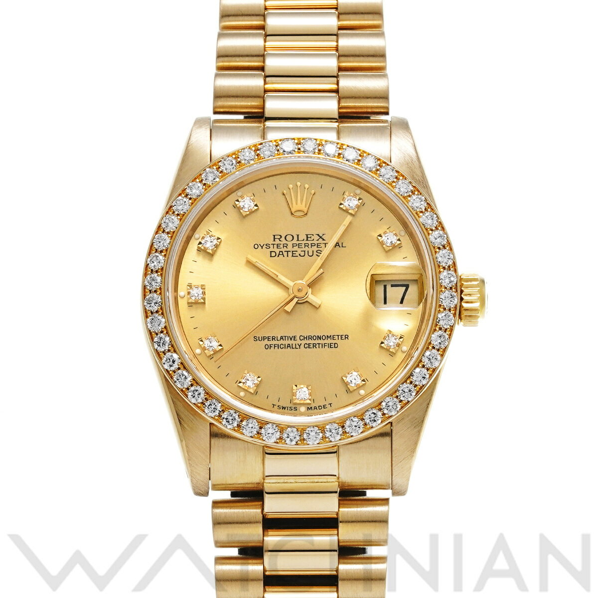 【4種選べるクーポン】【ローン60回払い無金利】【中古】 ロレックス ROLEX デイトジャスト 68288G シャンパン/ダイヤモンド ユニセックス 腕時計 ロレックス 時計 高級腕時計 ブランド