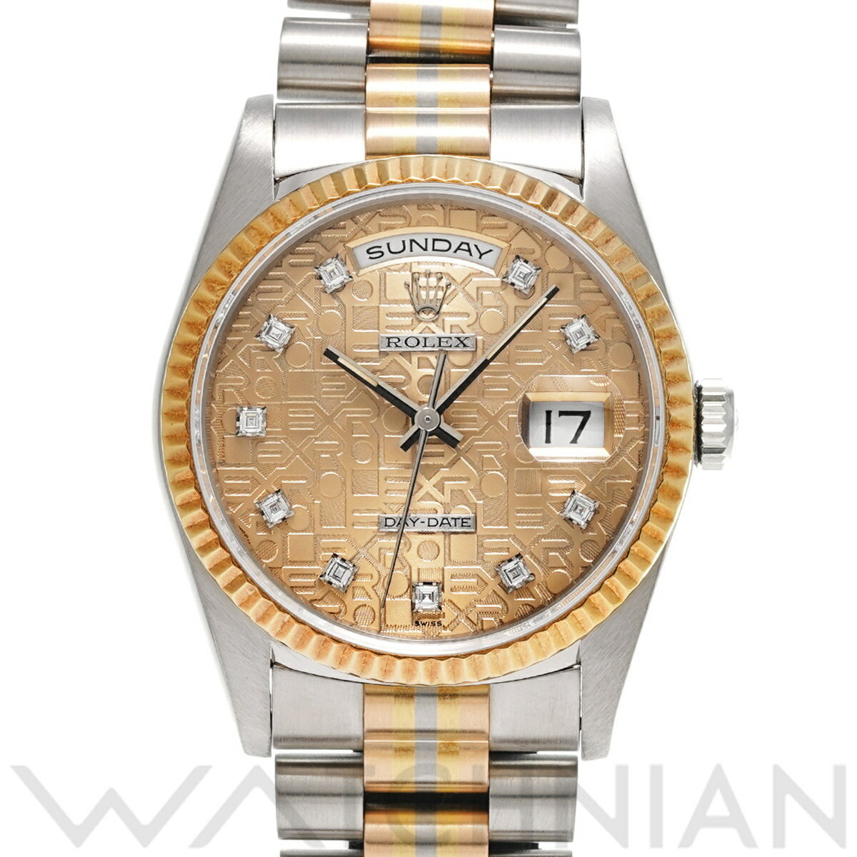 【4種選べるクーポン＆P2倍 5/20】【ローン60回払い無金利】【中古】 ロレックス ROLEX デイデイト トリドール 18239BIC E番(1991年頃製造) シャンパンコンピュータ/ダイヤモンド メンズ 腕時計 ロレックス 時計 高級腕時計 ブランド