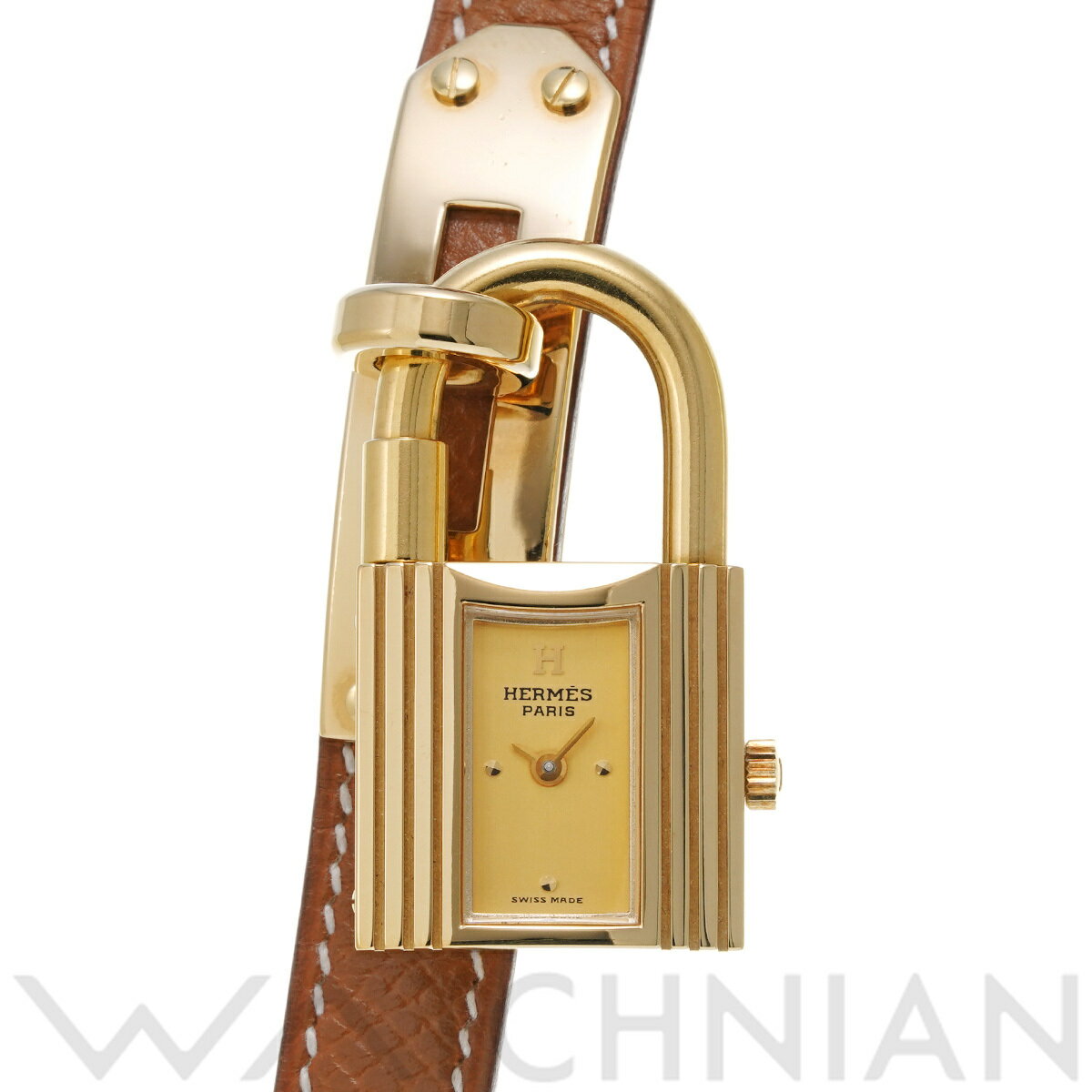 【4種選べるクーポン＆P2倍 4/25】【ローン60回払い無金利】【中古】 エルメス HERMES ケリーウォッチ KE1.210 シャンパン レディース 腕時計 エルメス 時計 高級腕時計 ブランドのサムネイル
