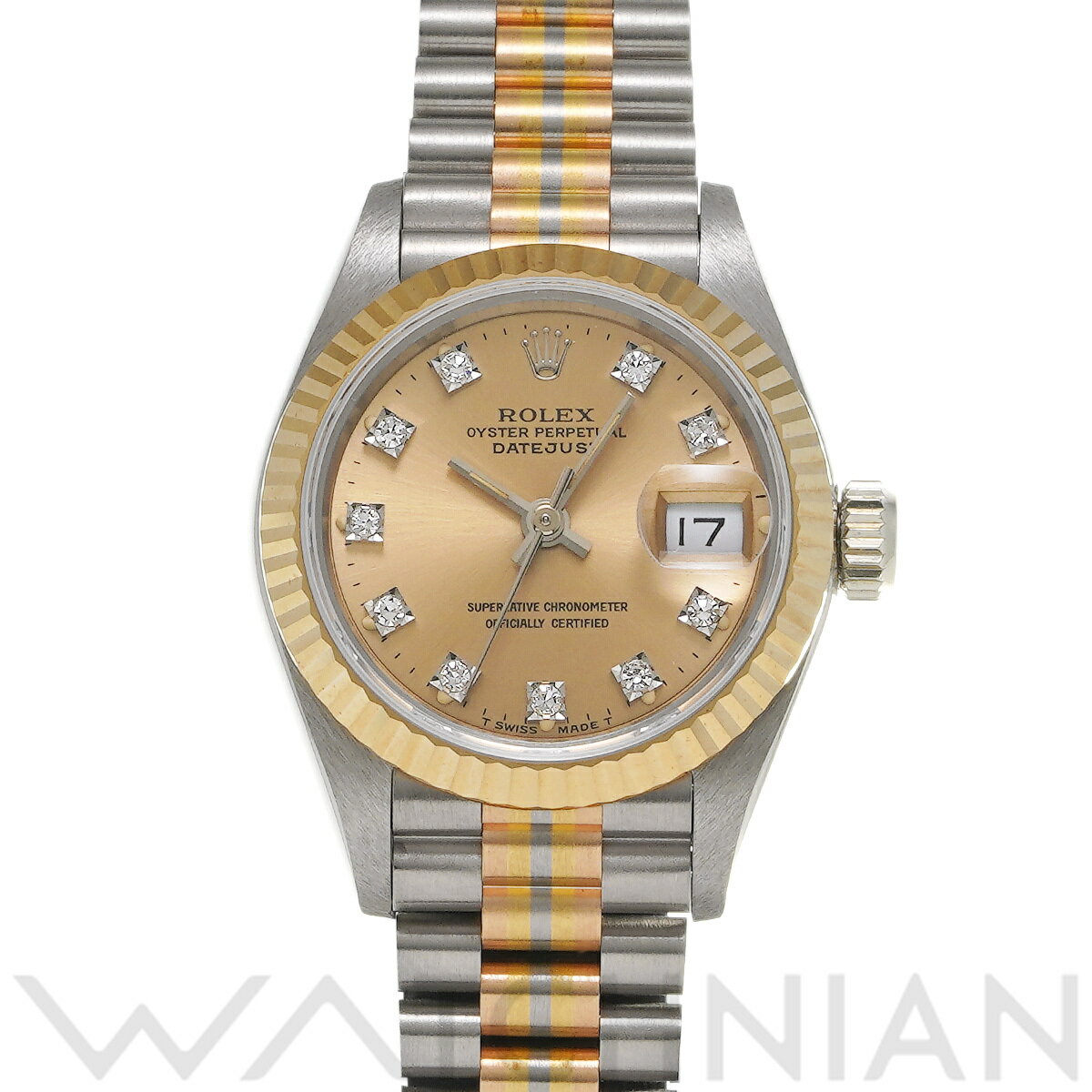 【ローン60回払い無金利】【中古】 ロレックス ROLEX デイトジャスト トリドール 69179BIC E番(1991年頃製造) シャンパン/ダイヤモンド レディース 腕時計 ロレックス 時計 高級腕時計 ブランド