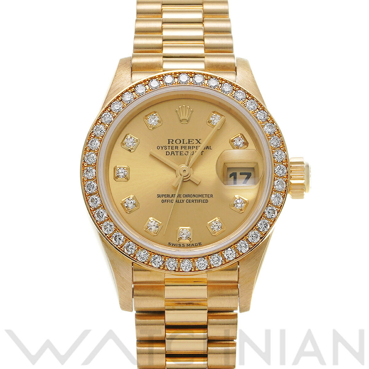 【4種選べるクーポン＆P2倍 5/15】【ローン60回払い無金利】【中古】 ロレックス ROLEX デイトジャスト 79138G K番(2001年頃製造) シャンパン/ダイヤモンド レディース 腕時計 ロレックス 時計 高級腕時計 ブランド