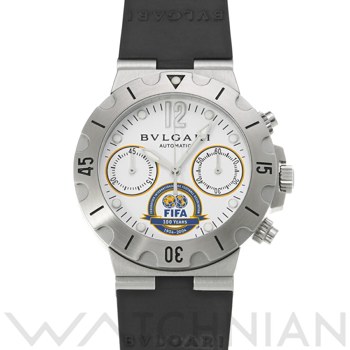 【4種選べるクーポン】【ローン60回払い無金利】【中古】 ブルガリ BVLGARI ディアゴノ スクーバクロノ SCB38S ホワイト メンズ 腕時計 ブルガリ 時計 高級腕時計 ブランド