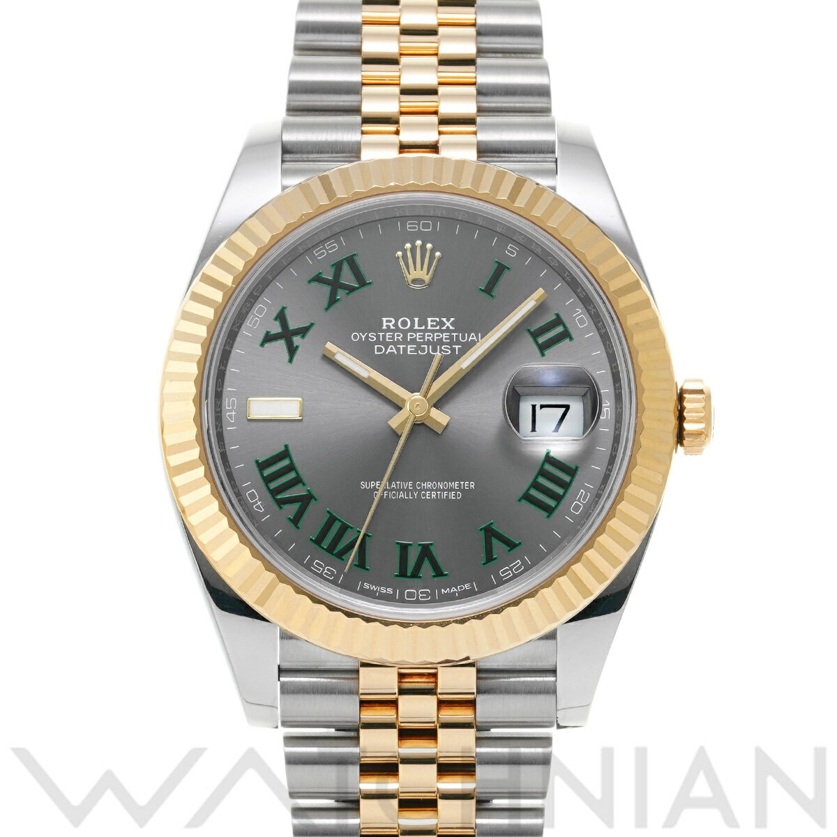 【ローン60回払い無金利】【中古】 ロレックス ROLEX デイトジャスト 41 126333 ランダムシリアル スレート メンズ 腕時計 ロレックス 時計 高級腕時計 ブランド