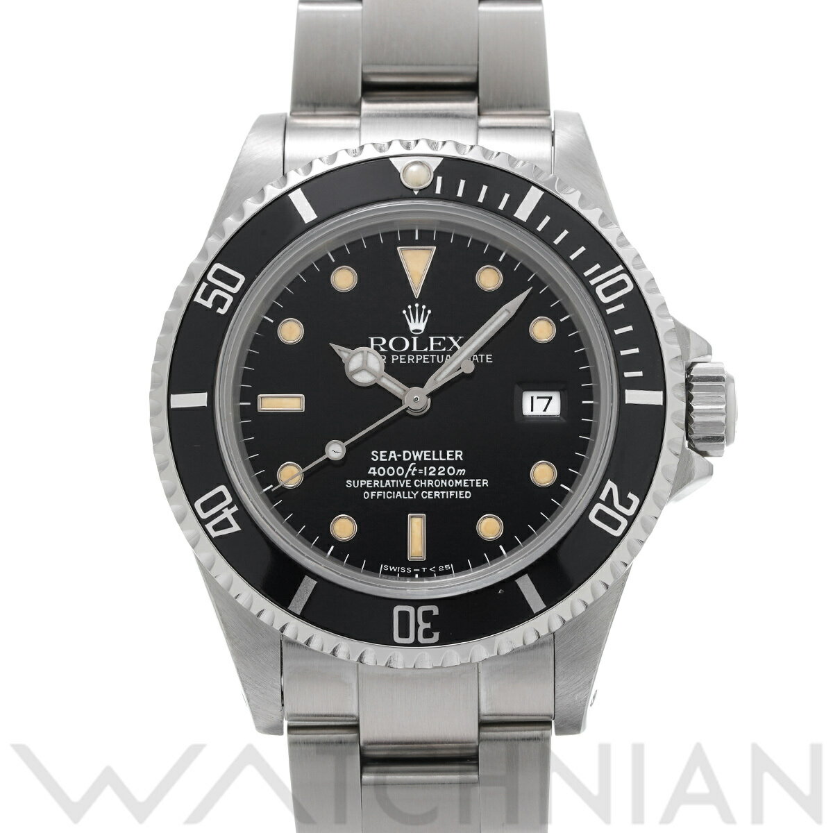 【全品ポイント2倍 5/30】【ローン60回払い無金利】【中古】 ロレックス ROLEX シードゥエラー 16600 N番(1992年頃製造) ブラック メンズ 腕時計 ロレックス 時計 高級腕時計 ブランド