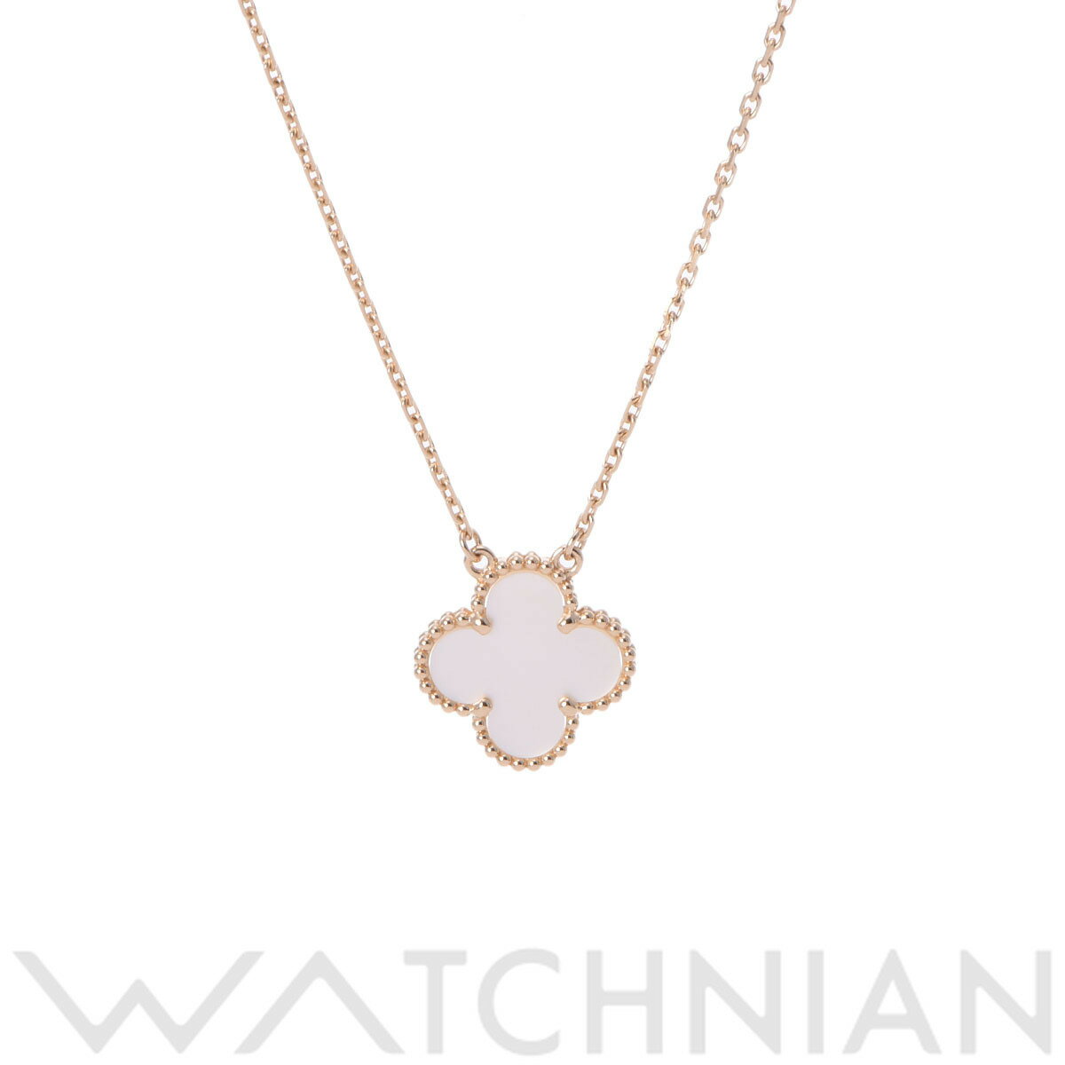 【4種選べるクーポン】【ローン60回払い無金利】【中古】 ヴァン クリーフ&アーペル Van Cleef & Arpels ヴィンテージアルハンブラネックレス VCARA45900 K18イエローゴールド マザーオブパール レディース ネックレス ヴァン クリーフ&アーペルのサムネイル