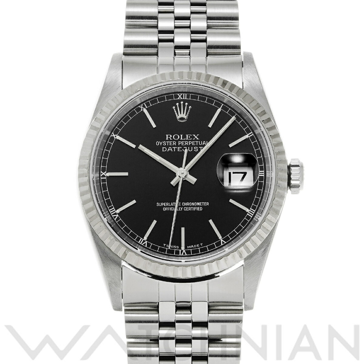 【4種選べるクーポン】【ローン60回払い無金利】【中古】 ロレックス ROLEX デイトジャスト 16234 T番(1996年頃製造) ブラック メンズ 腕時計 ロレックス 時計 高級腕時計 ブランド