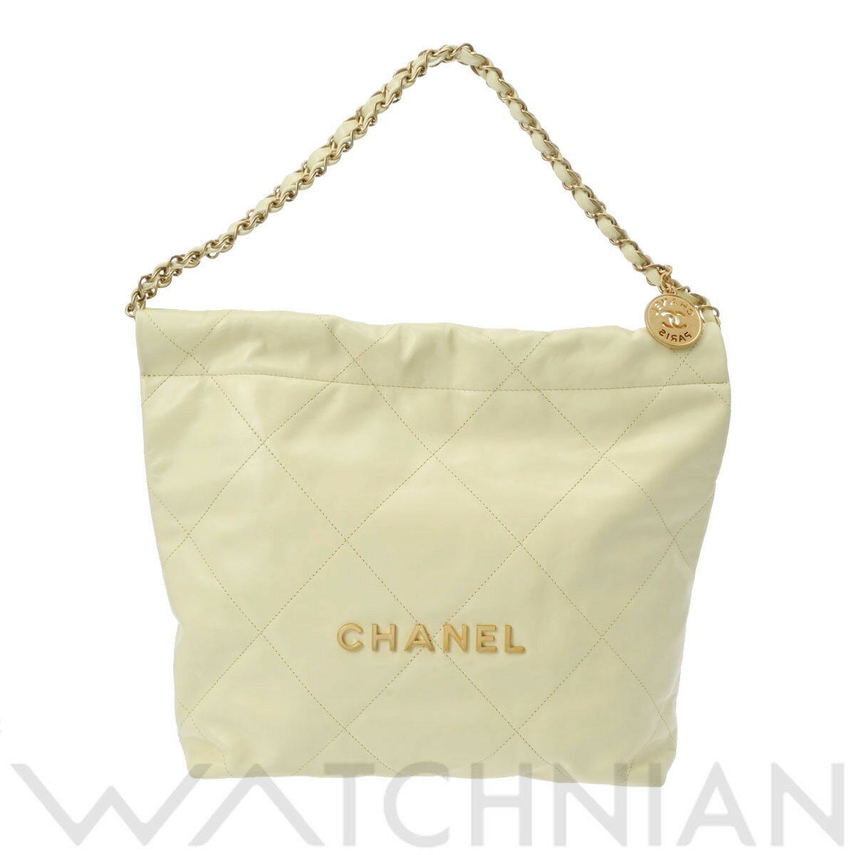 【4種選べるクーポン＆P2倍 5/15】【ローン60回払い無金利】【未使用】 シャネル CHANEL CHANEL22 スモールハンドバッグ イエロー/ゴールド金具 AS3260 シャイニーカーフスキン レディース ハンドバッグ chanel シャネル バッグ バック ブランド