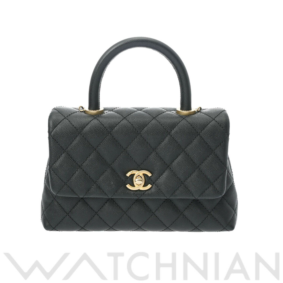 【ローン60回払い無金利】【中古】 シャネル CHANEL マトラッセ ココハンドル XS ブラック/ゴールド金具 A92990 グレインカーフスキン レディース ハンドバッグ chanel シャネル バッグ バック ブランドのサムネイル