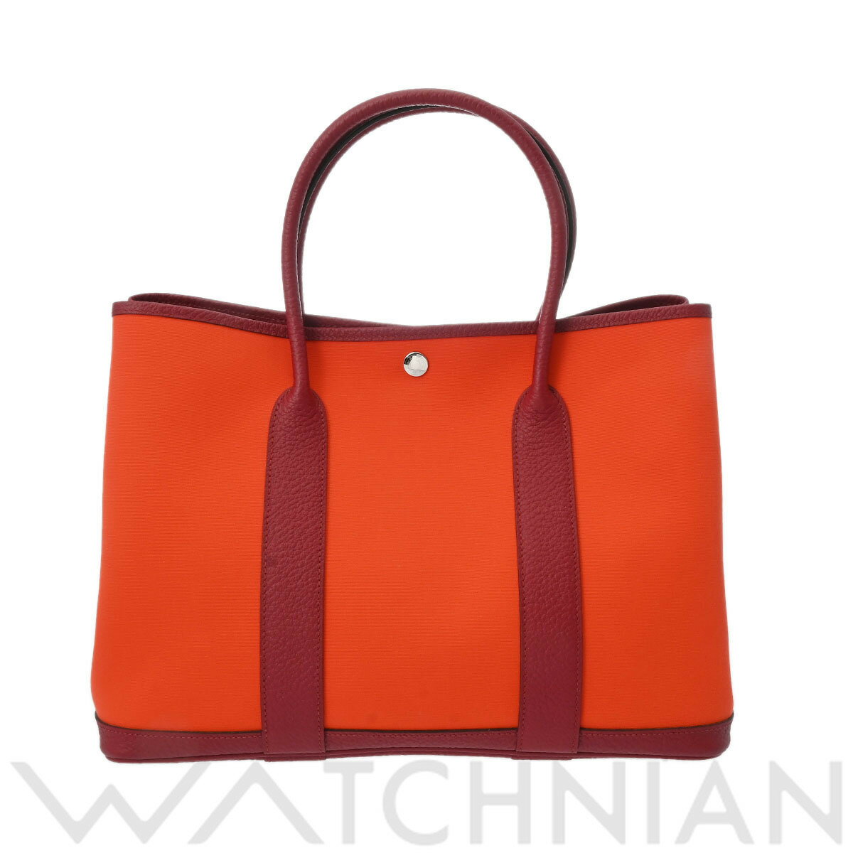 【最大2万円クーポン】】【ローン60回払い無金利】【中古】 エルメス HERMES ガーデンパーティ PM オレンジポピー/ルージュグレナ ネゴンダ/トワルミリタリー ユニセックス ハンドバッグ エルメス バッグ バック ブランドのサムネイル