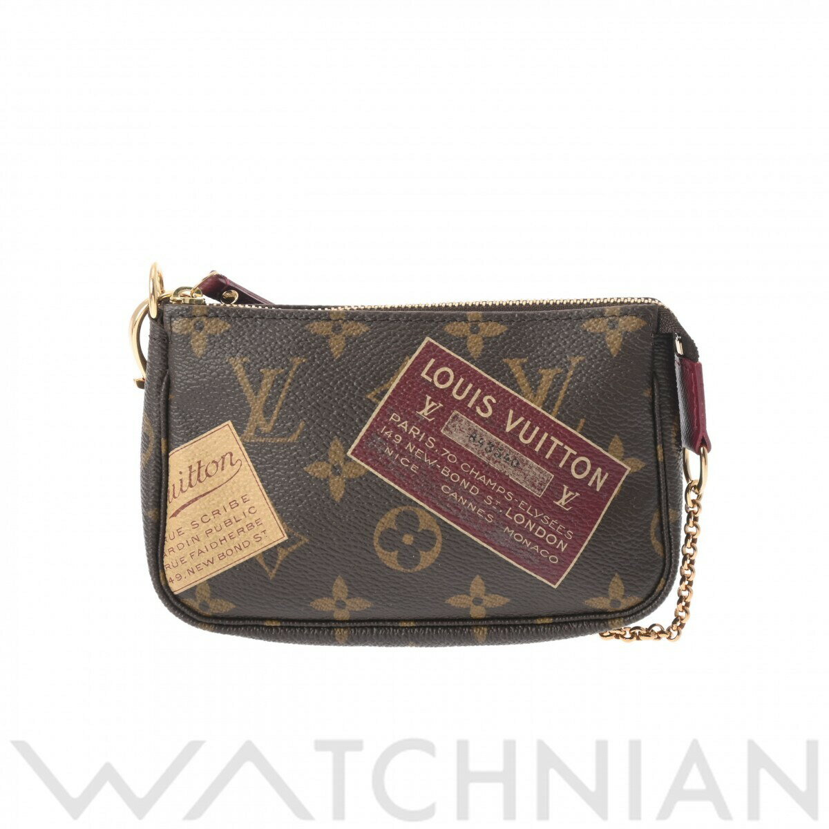 【4種選べるクーポン＆P2倍 5/15】【ローン60回払い無金利】【中古】 ルイ ヴィトン LOUIS VUITTON モノグラム ミニポシェットアクセソワール ラベルコレクション ブラウン M63798 モノグラムキャンバス レディース アクセサリーポーチ ルイ ヴィトン