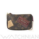 【4種選べるクーポン 5/1-＆P2倍 5/1】【ローン60回払い無金利】【中古】 ルイ ヴィトン LOUIS VUITTON モノグラム ミニポシェットアクセソワール ラベルコレクション ブラウン M63798 モノグラムキャンバス レディース アクセサリーポーチ ルイ ヴィトン