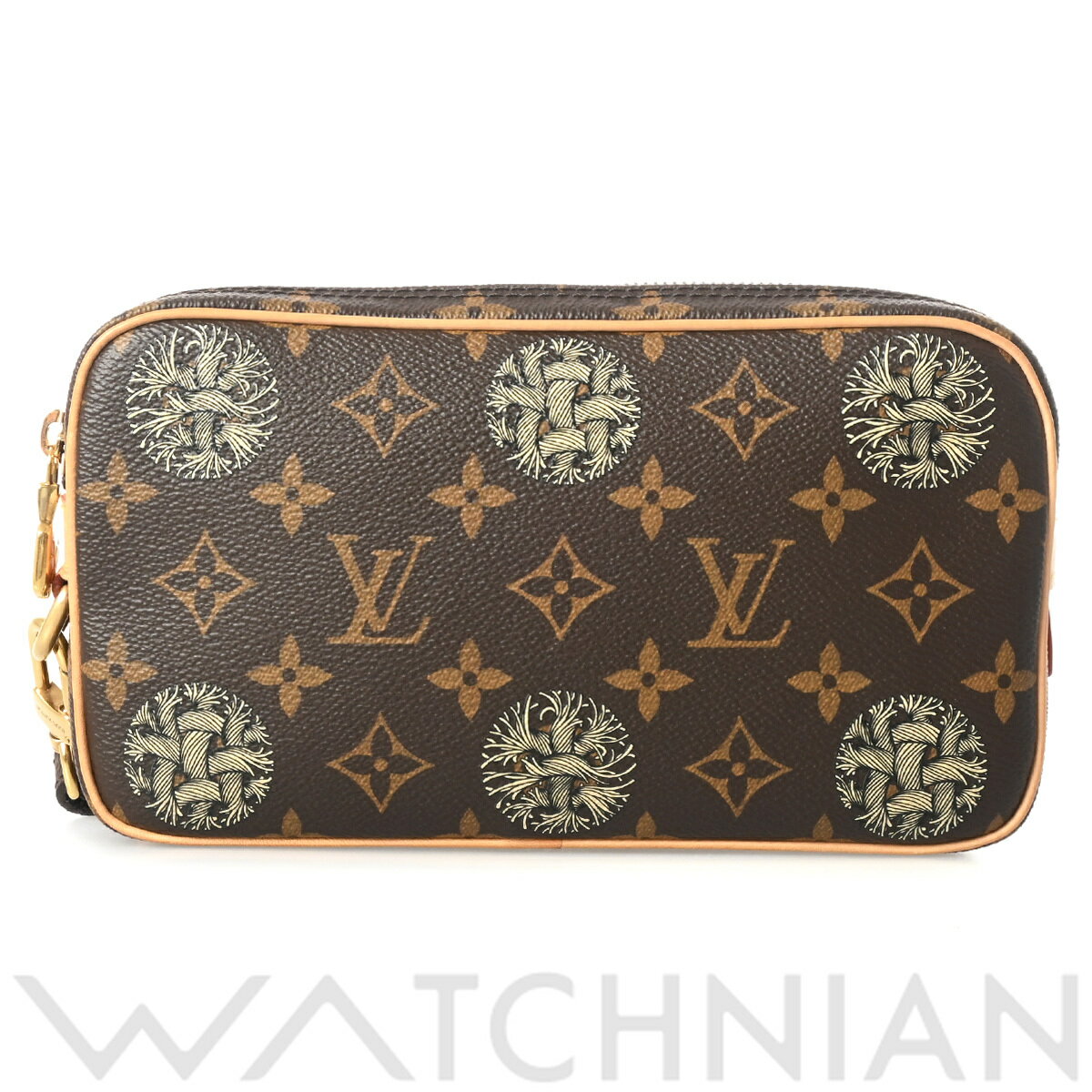 【4種選べるクーポン】【ローン60回払い無金利】【中古】 ルイ ヴィトン LOUIS VUITTON モノグラム ポシェット ヴォルガ クリストファーメネス ブラウン M61323 モノグラムキャンバス メンズ クラッチバッグ ヴィトンバッグ バック ブランド