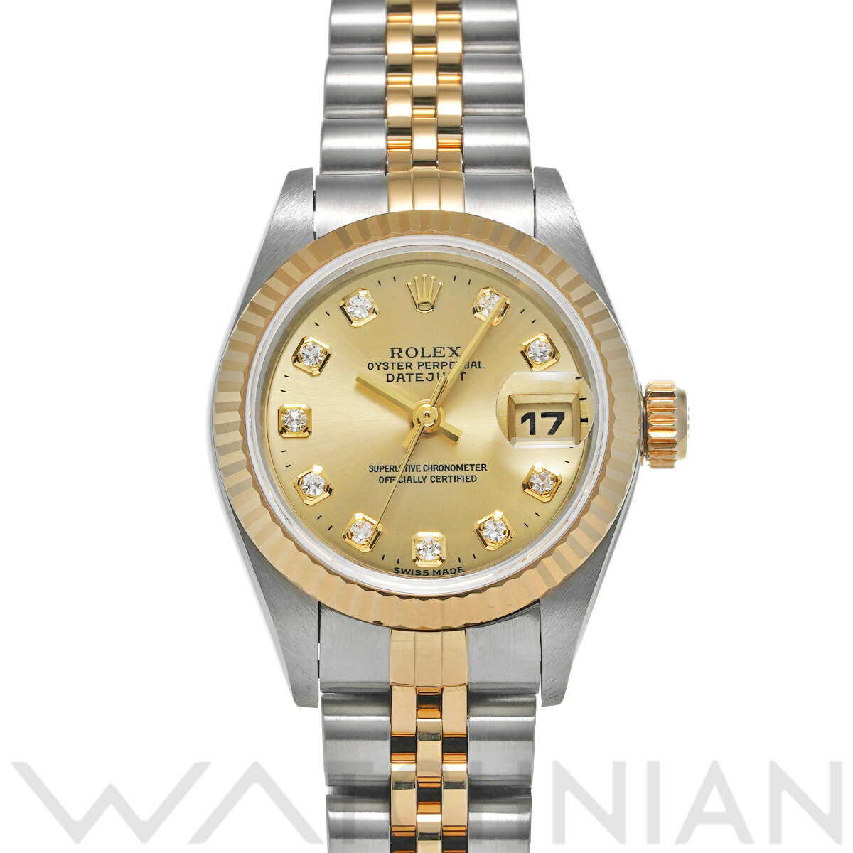 【4種選べるクーポン】【ローン60回払い無金利】【中古】 ロレックス ROLEX デイトジャスト 69173G S番(1993年頃製造) シャンパン/ダイヤモンド レディース 腕時計 ロレックス 時計 高級腕時計 ブランド