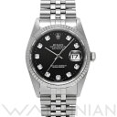 【4種選べるクーポン＆P2倍 5/5,6】【ローン60回払い無金利】【中古】 ロレックス ROLEX デイトジャスト 16234G W番(1995年頃製造) ブラック/ダイヤモンド メンズ 腕時計 ロレックス 時計 高級腕時計 ブランド