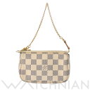 【4種選べるクーポン＆P2倍 5/5,6】【ローン60回払い無金利】【中古】 ルイ ヴィトン LOUIS VUITTON ダミエアズール ポシェットアクセソワール ホワイト N58010 ダミエアズールキャンバス レディース アクセサリーポーチ ルイ ヴィトン