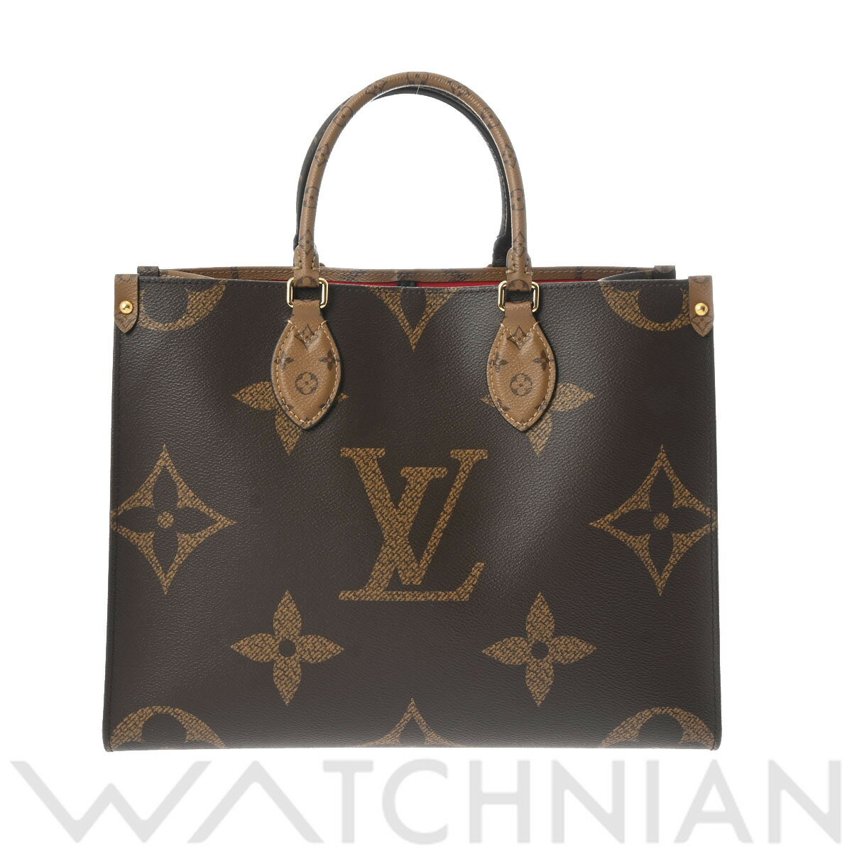 【ローン60回払い無金利】【中古】 ルイ ヴィトン LOUIS VUITTON モノグラムジャイアントリバース オンザゴー MM 新型 ブラウン M45321 モノグラム・ジャイアント・キャンバス レディース トートバッグ ヴィトンバッグ バック ブランド