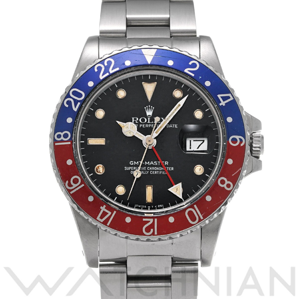 【5種選べるクーポン】【ローン60回払い無金利】【中古】 ロレックス ROLEX GMTマスター 16750 89番台(1985年頃製造) ブラック メンズ 腕時計 ロレックス 時計 高級腕時計 ブランド