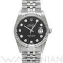 【4種選べるクーポン＆P2倍 5/5,6】【ローン60回払い無金利】【中古】 ロレックス ROLEX デイトジャスト 16234G F番(2004年頃製造) ブラック/ダイヤモンド メンズ 腕時計 ロレックス 時計 高級腕時計 ブランド